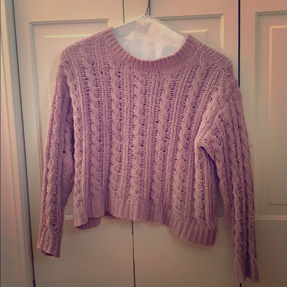 A pink American eagle sweater